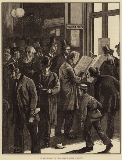 Pozdní bouře, kniha ztrát, skica u Lloyda od William Bazett Murray